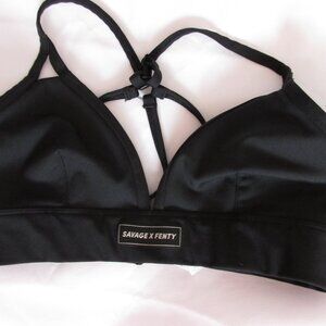 SAVAGE X FENTY hour low impact sports bra- black- Size M EUC